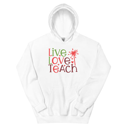 Live Love Teach Christmas – Sparkler Unisex Hoodie