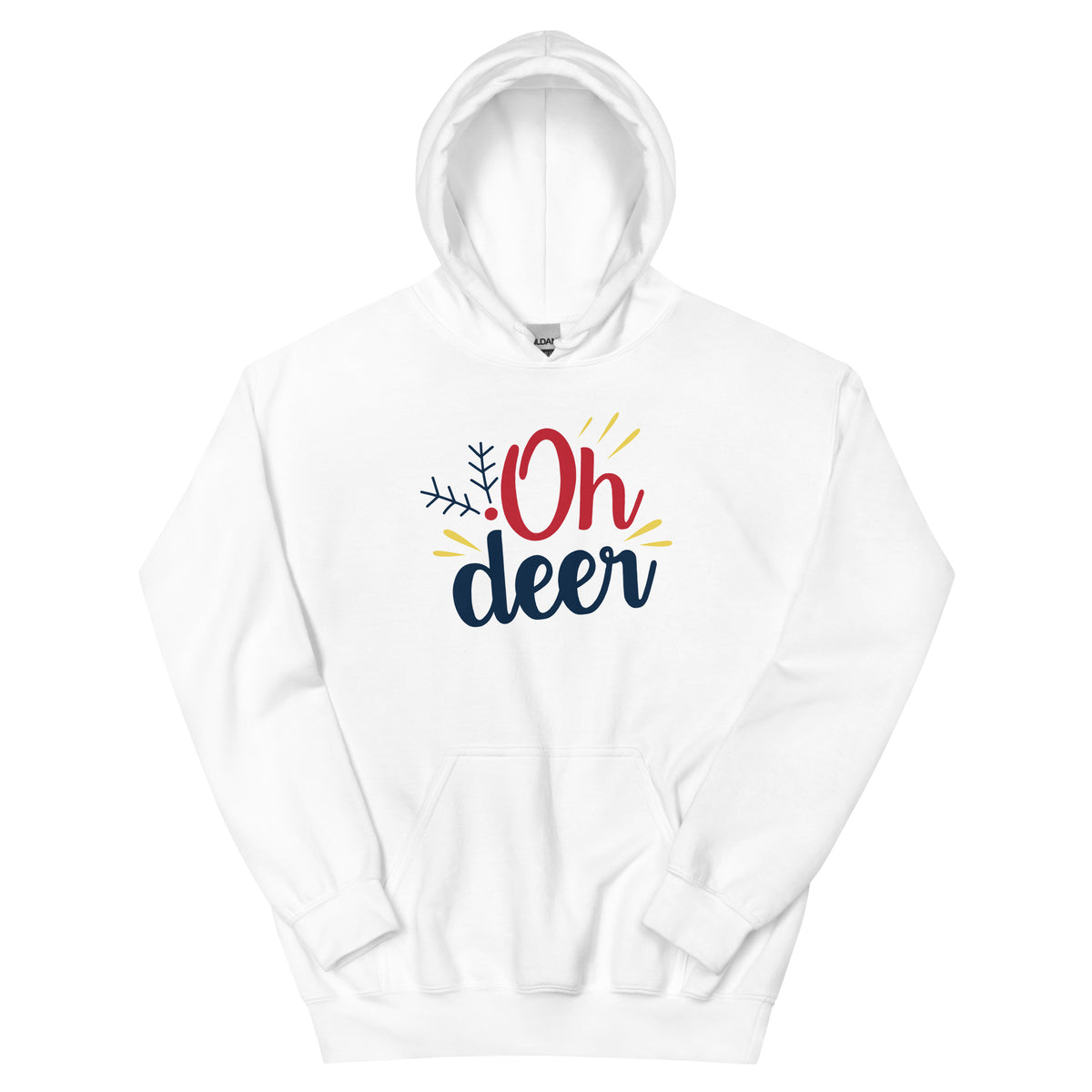 Oh Deer Christmas – Bold Script Unisex Hoodie