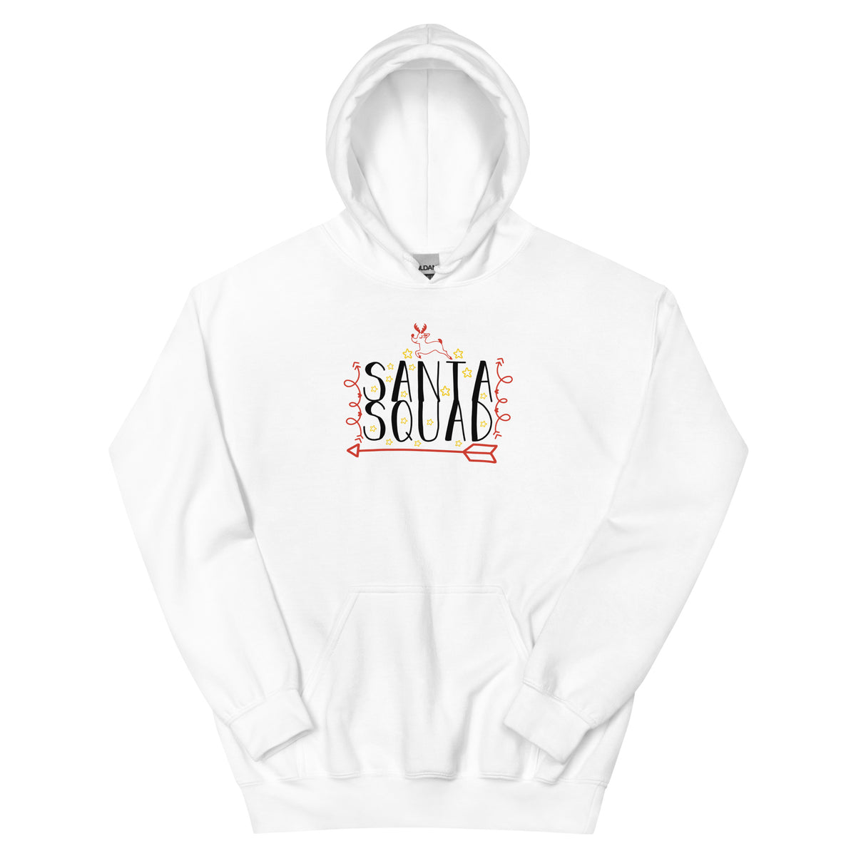 Santa Squad Christmas – Reindeer Arrow Unisex Hoodie