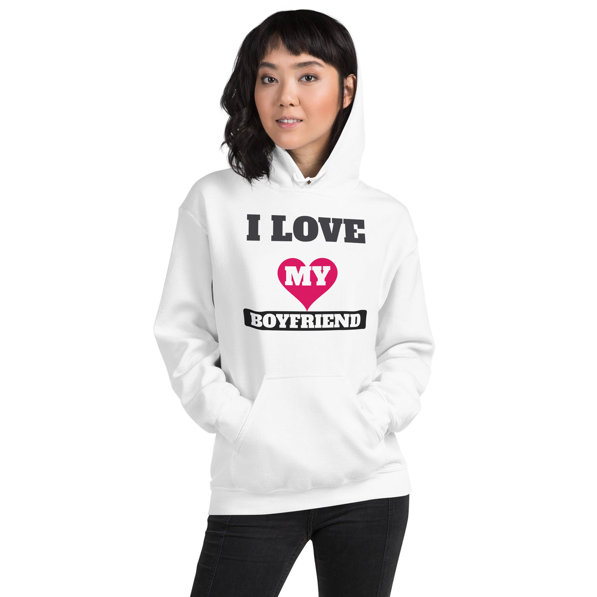 I Love My Boyfriend Valentine's Day Unisex Hoodie