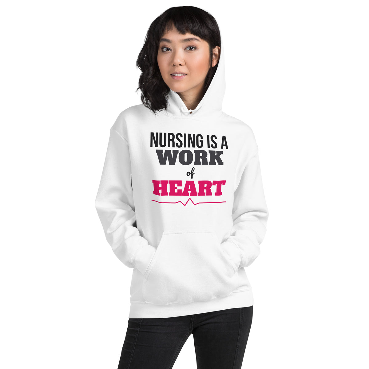 Nursing Is a Work of Heart Valentine's Day Unisex Hoodie