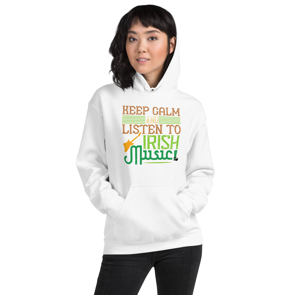 Keep Calm and Listen to Irish Music St. Patrick's Day Unisex Hoodie