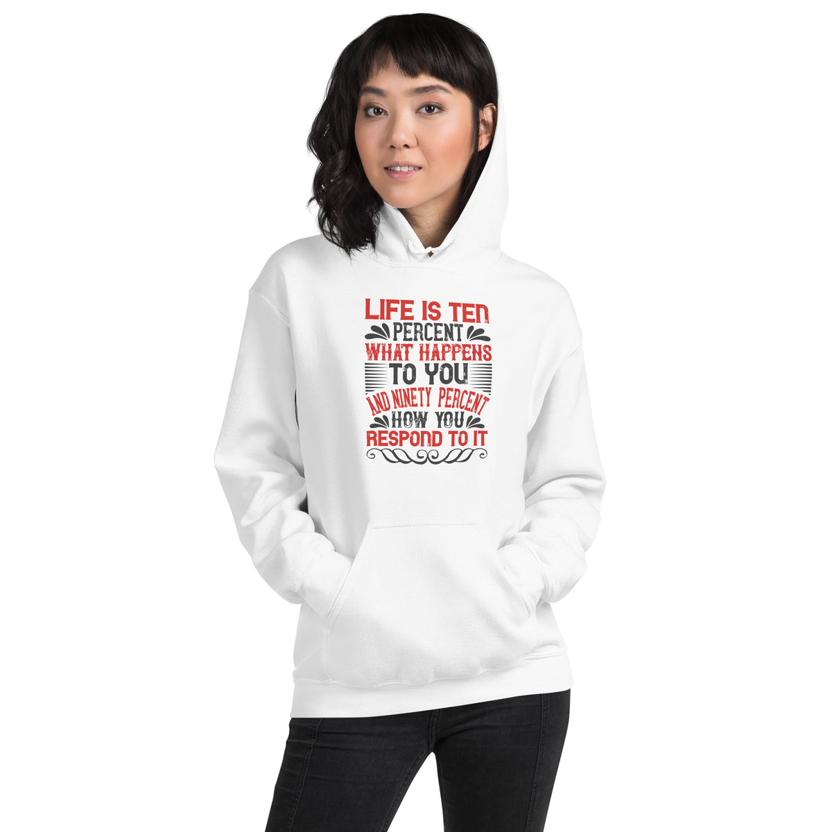 Life Is Ten Percent What Happens to You and Ninety Percent How You Respond to It Unisex Hoodie