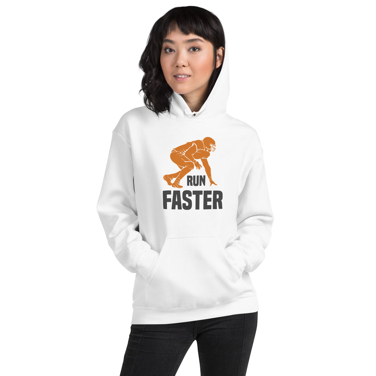 Run Faster Football Unisex Hoodie