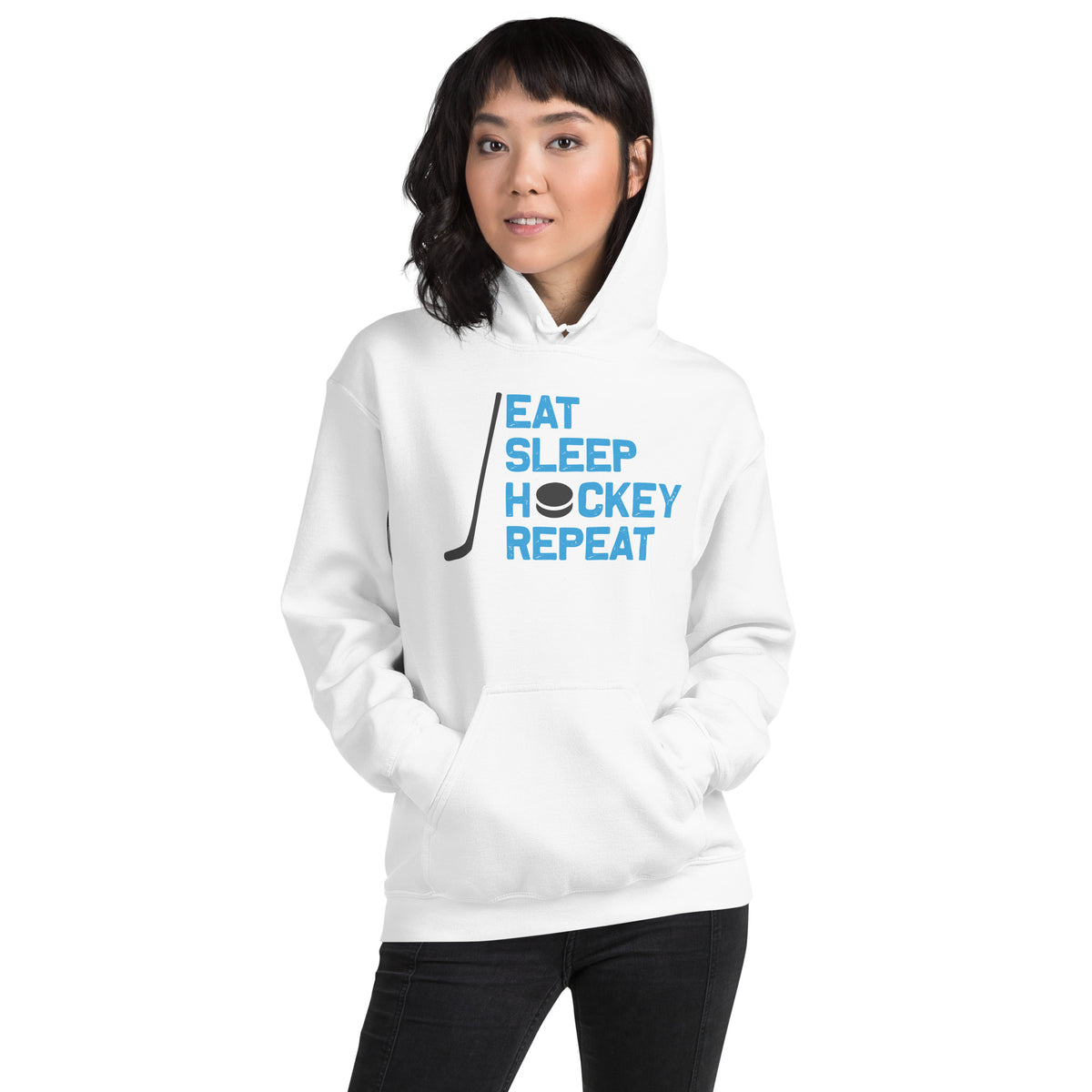 Eat Sleep Hockey Repeat Unisex Hoodie