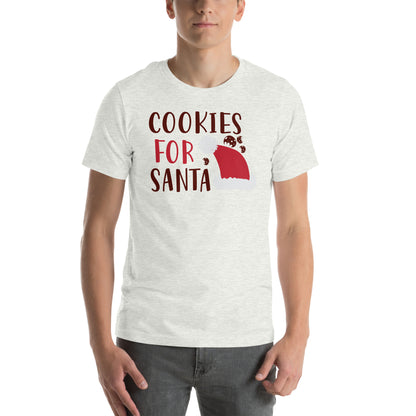 Cookies for Santa Christmas – Santa Hat Unisex T-Shirt