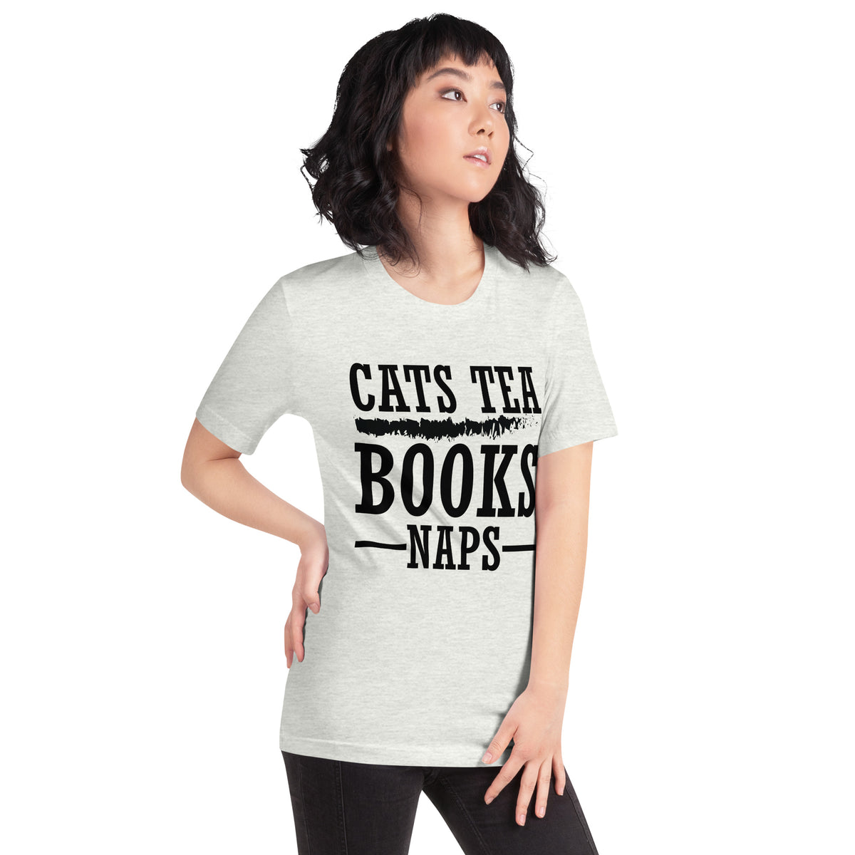 Cats Tea Books Naps Unisex T-Shirt