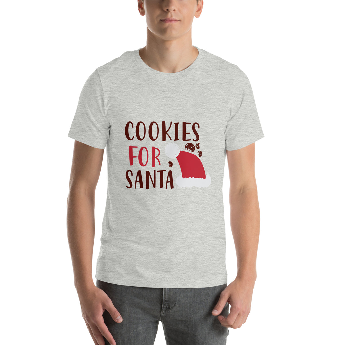 Cookies for Santa Christmas – Santa Hat Unisex T-Shirt