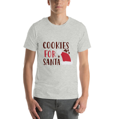 Cookies for Santa Christmas – Santa Hat Unisex T-Shirt
