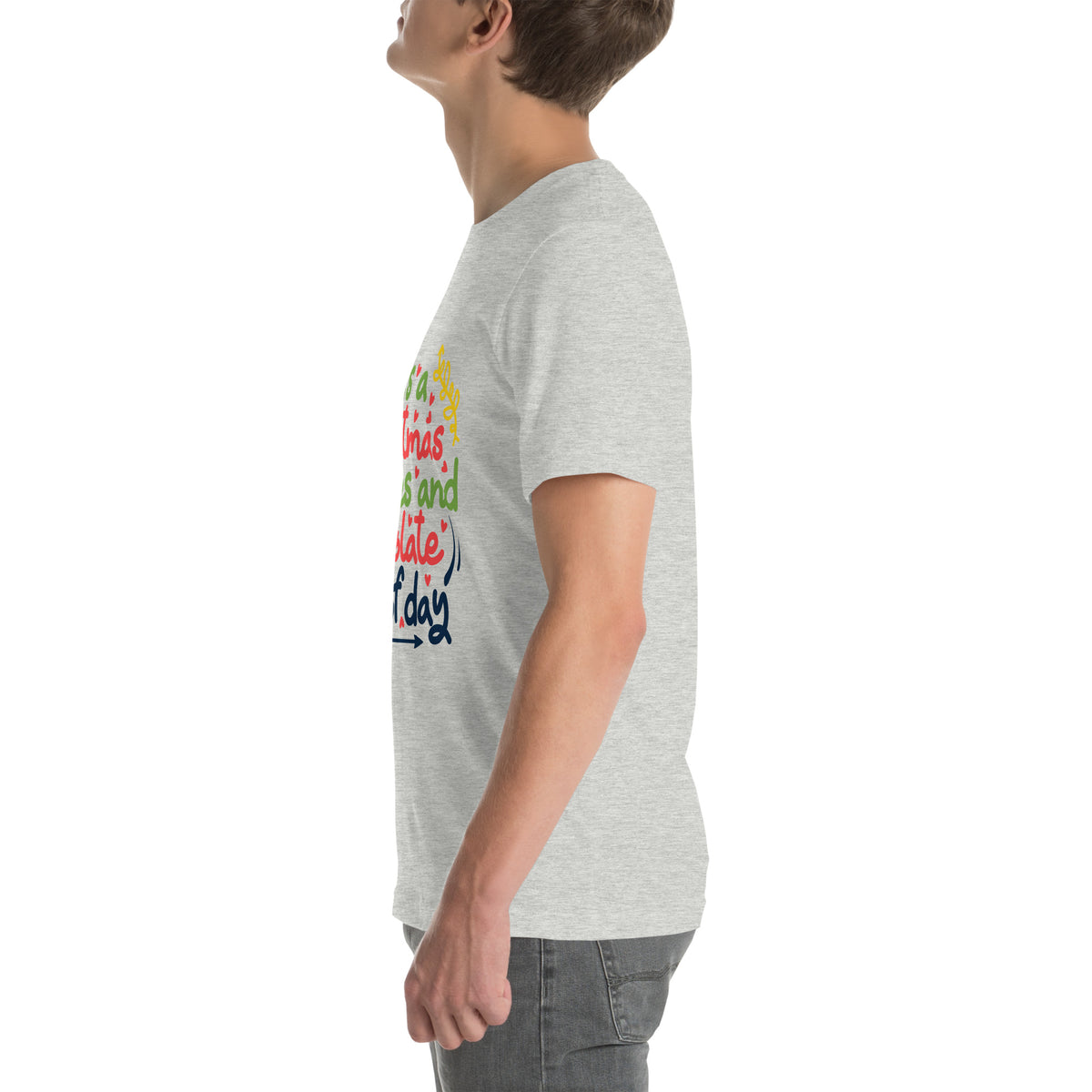It's a Christmas Movies and Chocolate Kind of Day – Colourful Script Unisex T-Shirt