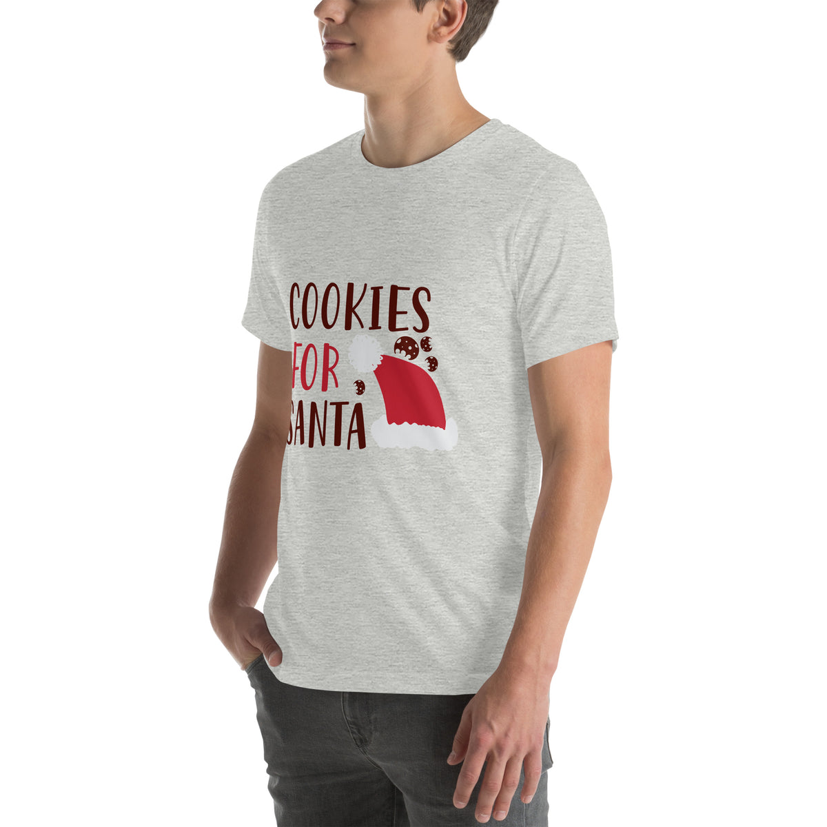 Cookies for Santa Christmas – Santa Hat Unisex T-Shirt