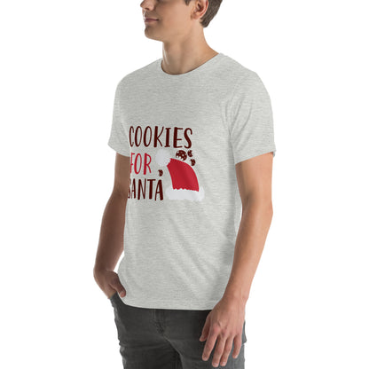 Cookies for Santa Christmas – Santa Hat Unisex T-Shirt