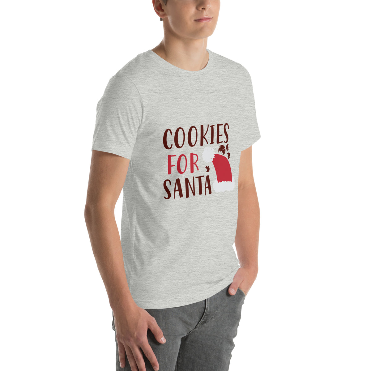 Cookies for Santa Christmas – Santa Hat Unisex T-Shirt