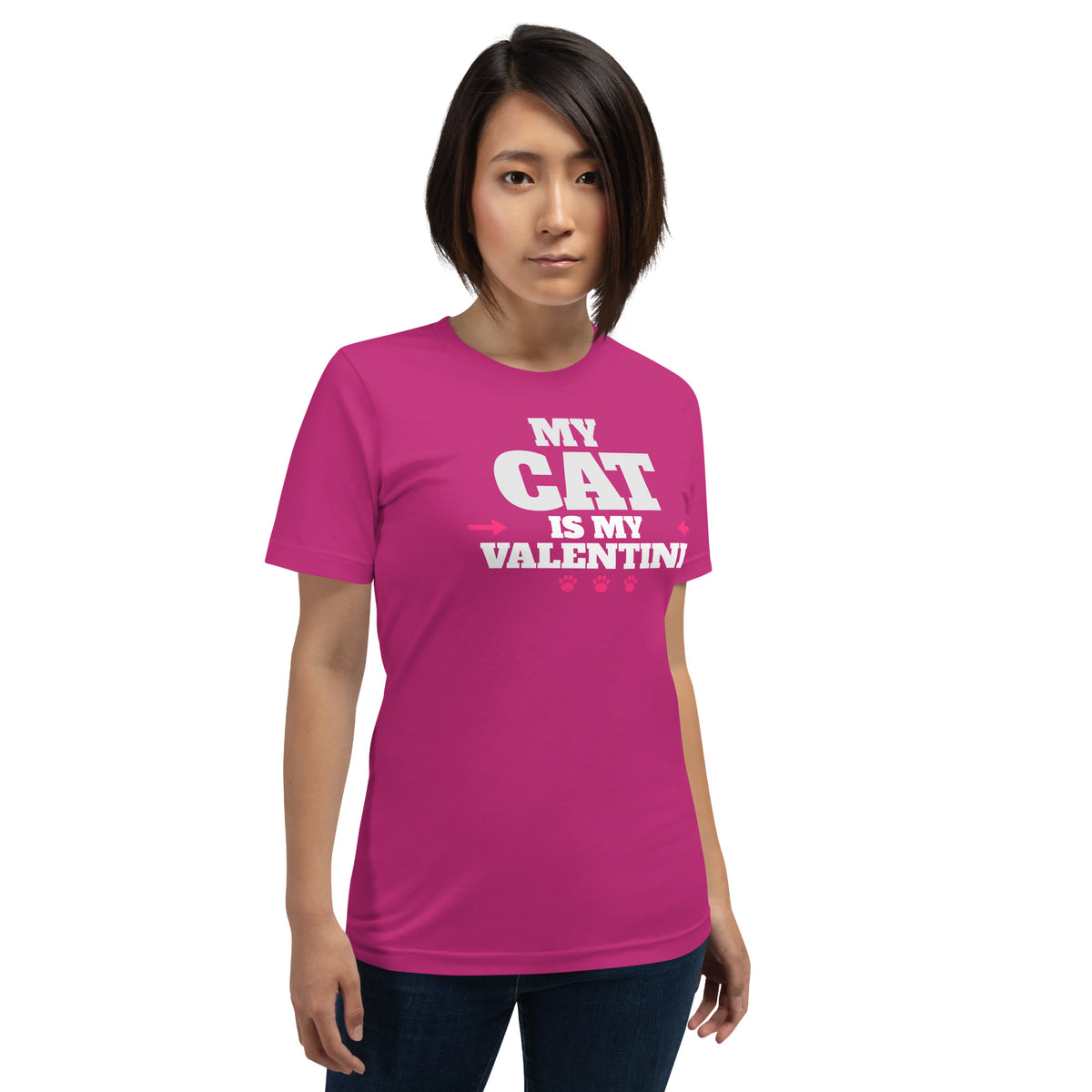 My Cat Is My Valentine Unisex T-Shirt