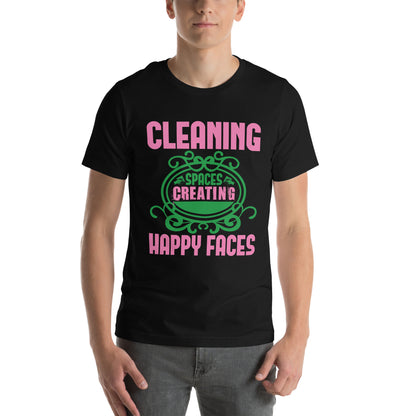 Cleaning Spaces, Creating Happy Faces Unisex T-Shirt