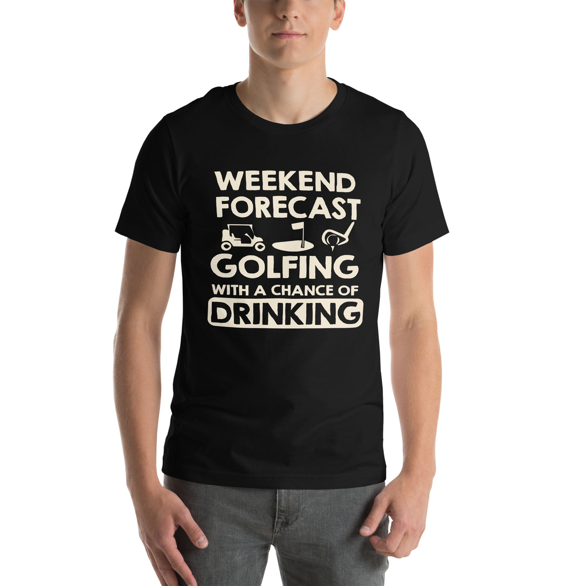 Weekend Forecast: Golfing with a Chance of Drinking Unisex T-Shirt
