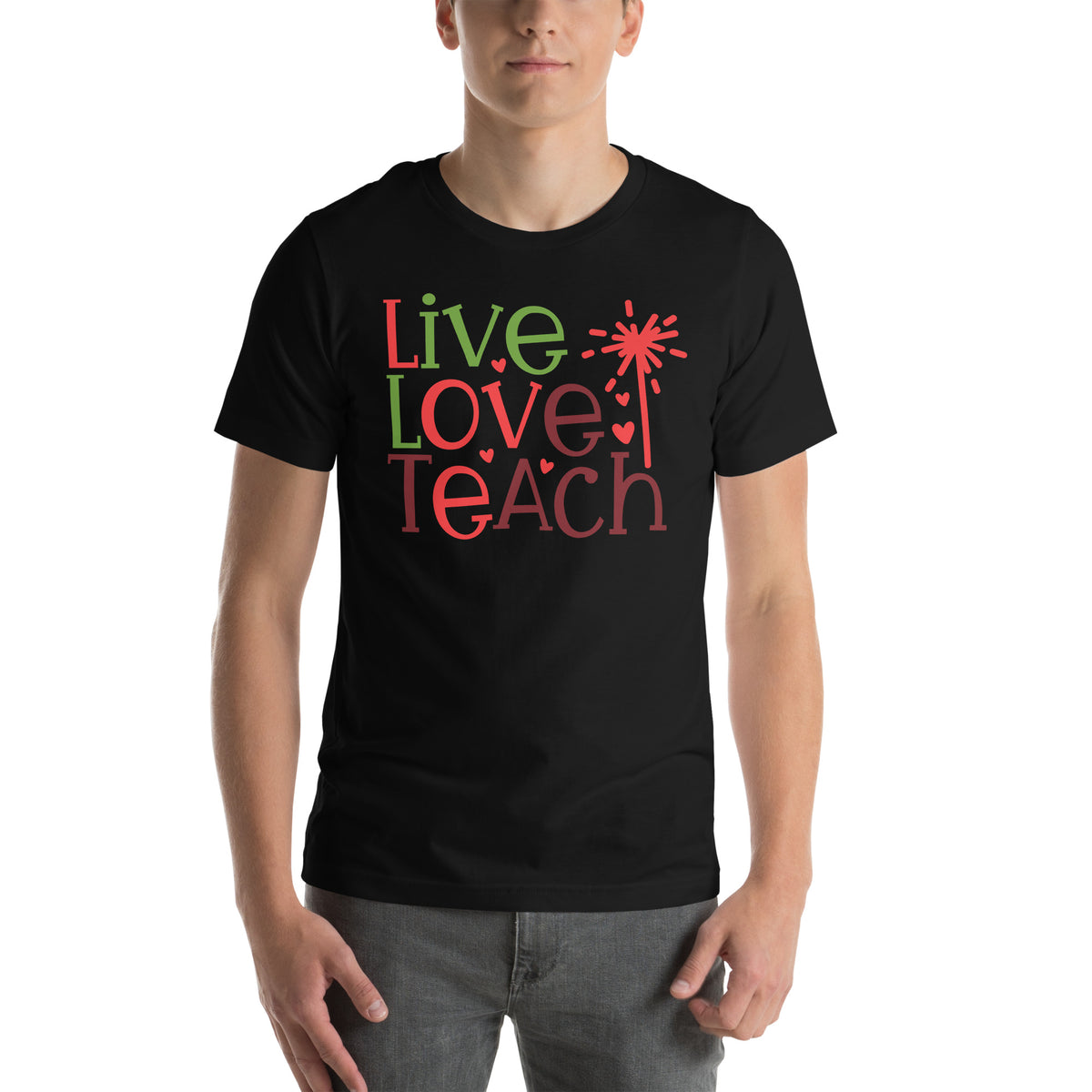 Live Love Teach Christmas – Sparkler Unisex T-Shirt