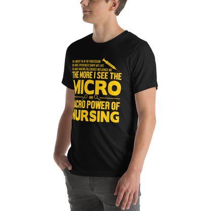The Micro and Macro Power of Nursing Unisex T-Shirt