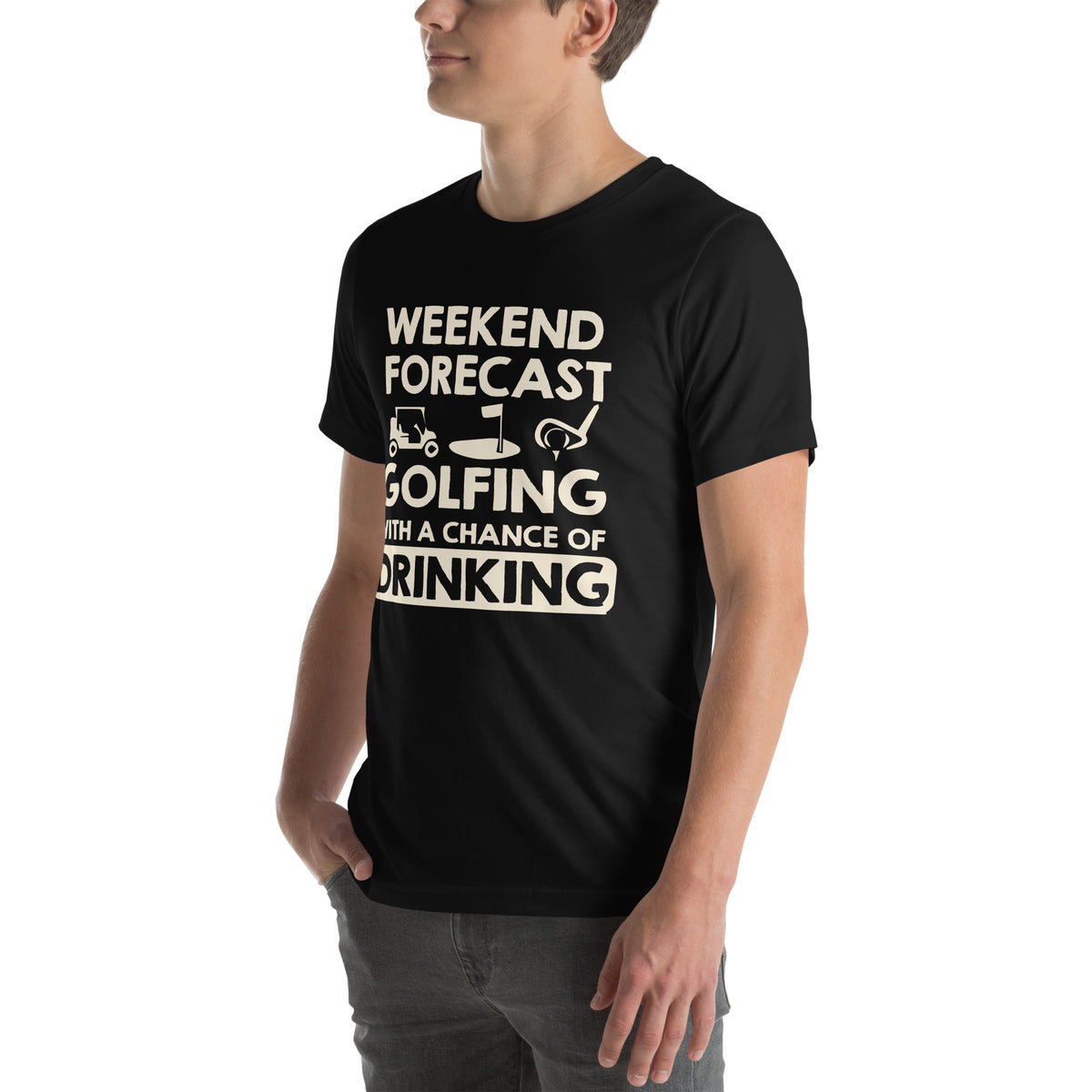 Weekend Forecast: Golfing with a Chance of Drinking Unisex T-Shirt