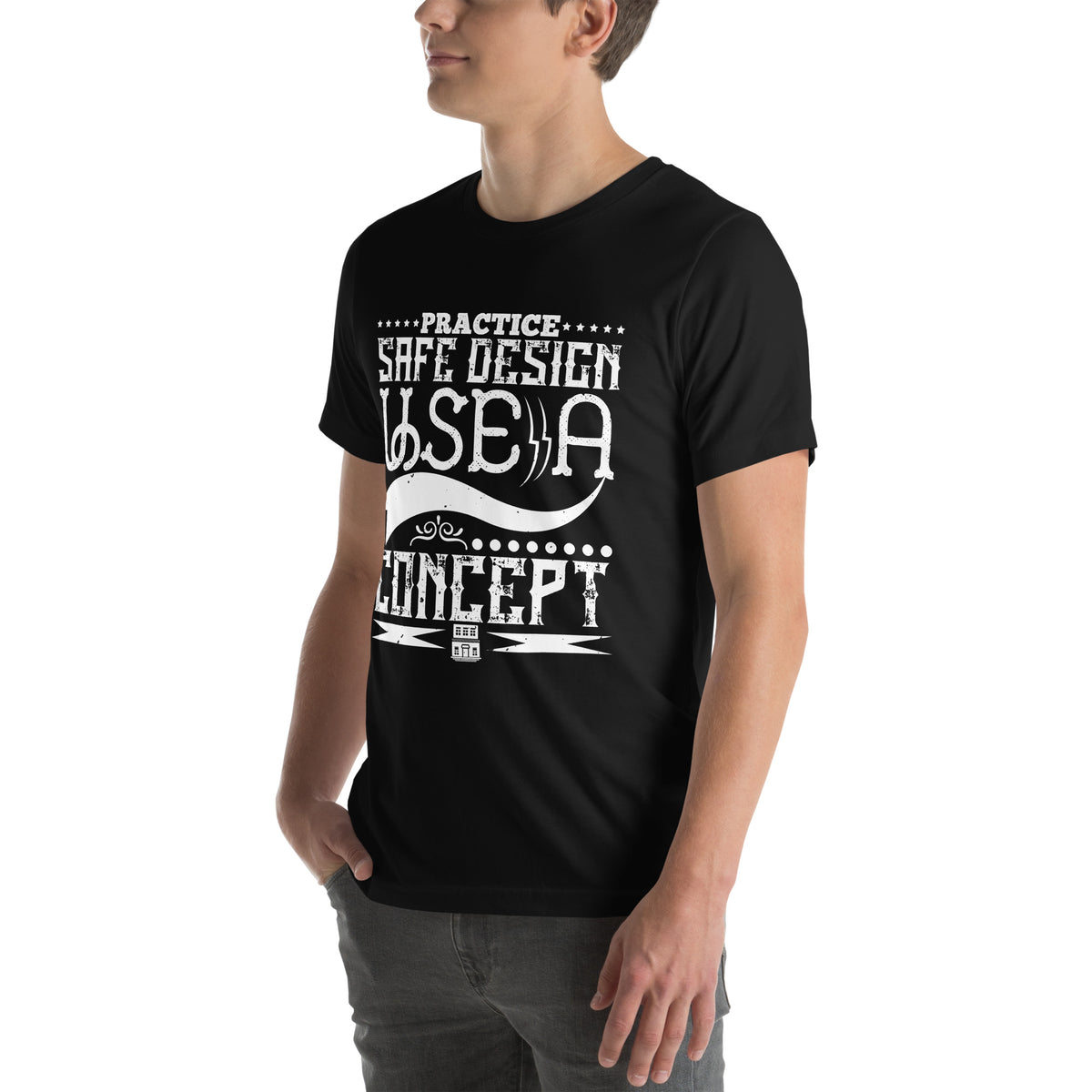Practice Safe Design, Use a Concept Unisex T-Shirt