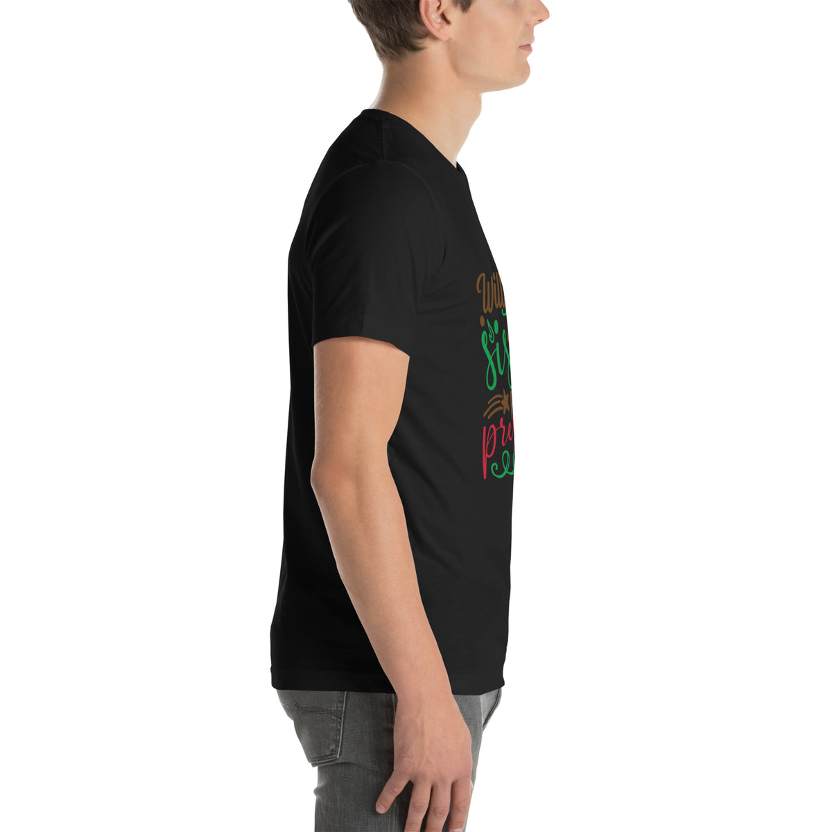 Will Trade Sister for Presents Christmas – Starry Script Unisex T-Shirt