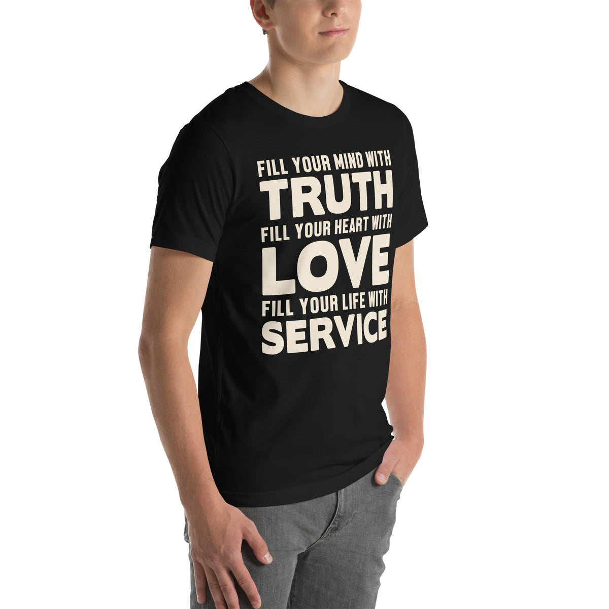 Fill Your Mind with Truth, Your Heart with Love, Your Life with Service Nurse Unisex T-Shirt