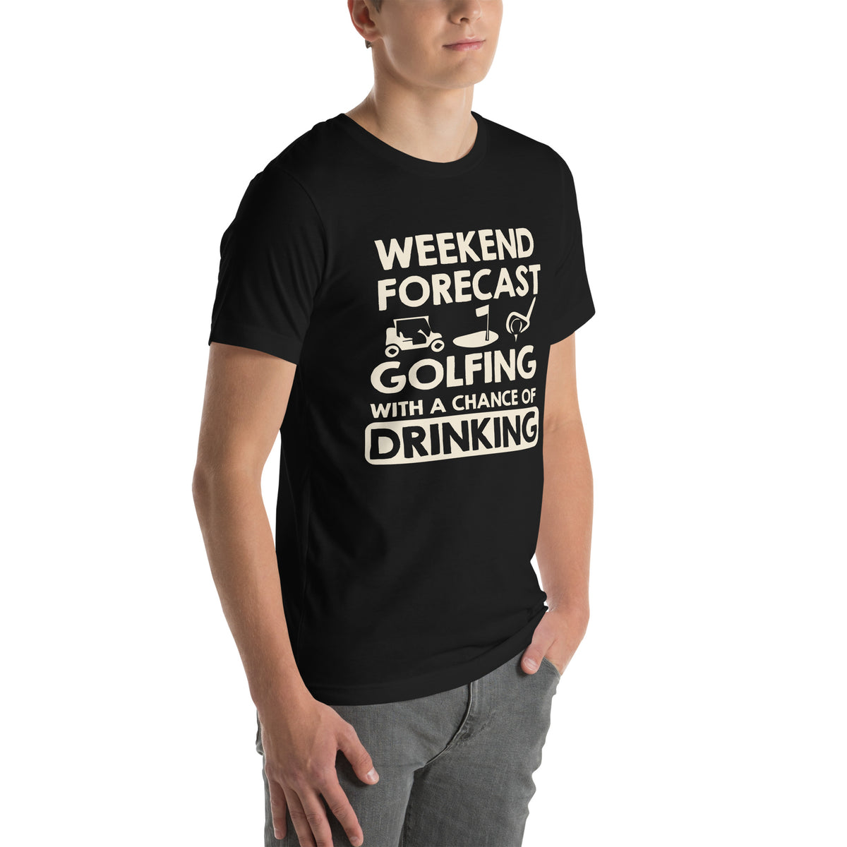 Weekend Forecast: Golfing with a Chance of Drinking Unisex T-Shirt