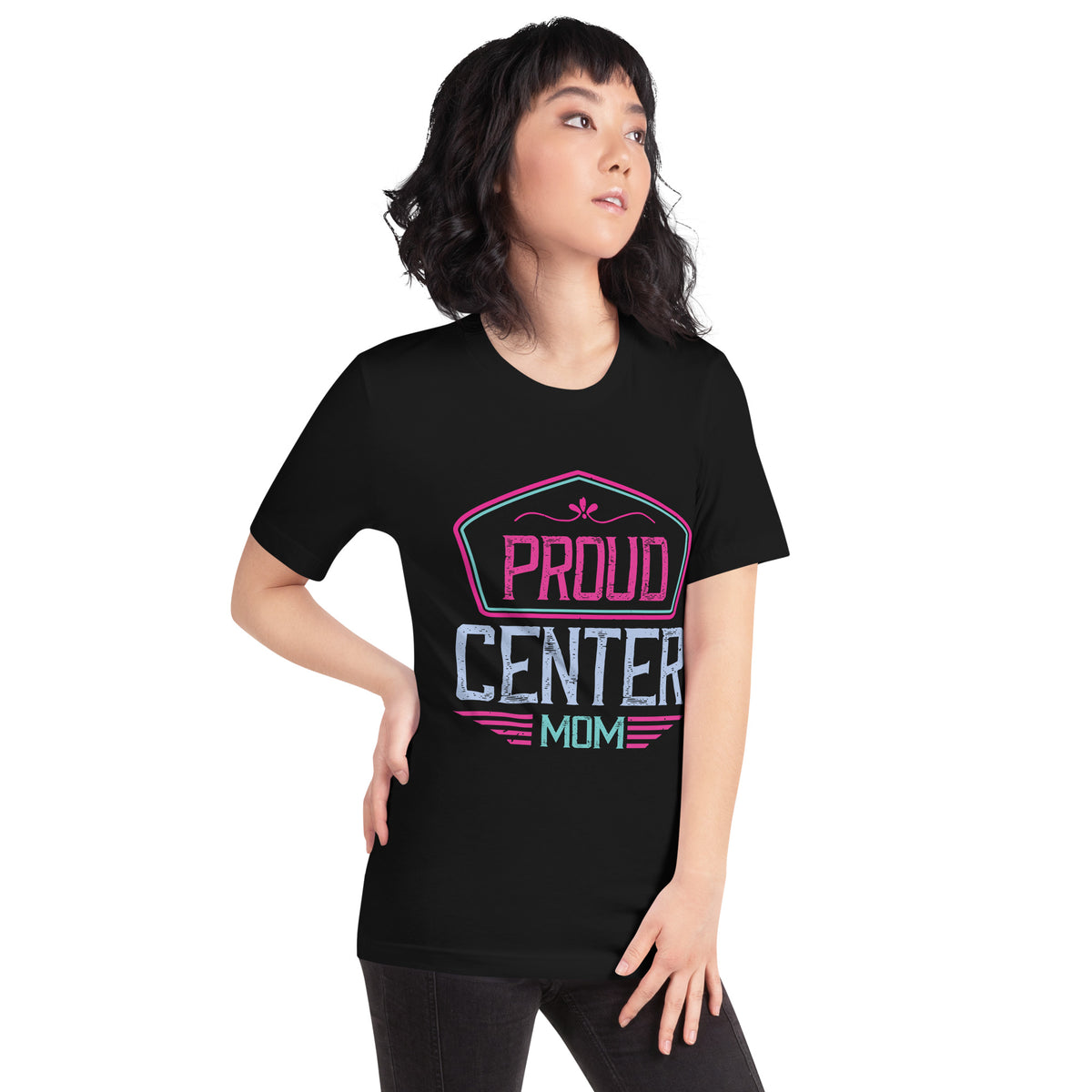Proud Center Mom Unisex T-Shirt