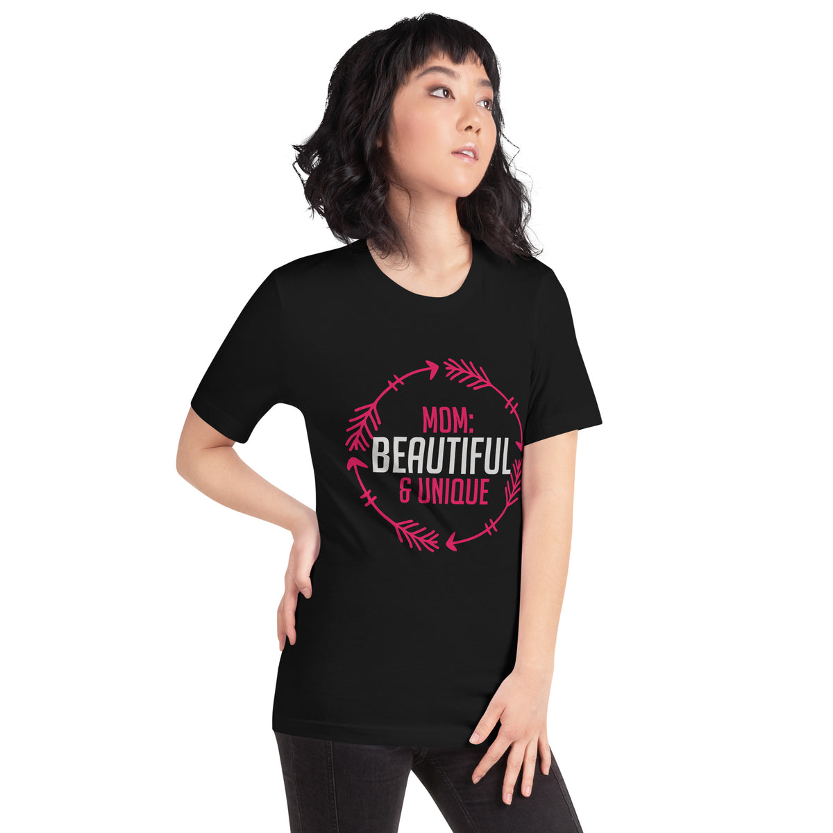 Mom: Beautiful & Unique – Arrow Wreath Unisex T-Shirt