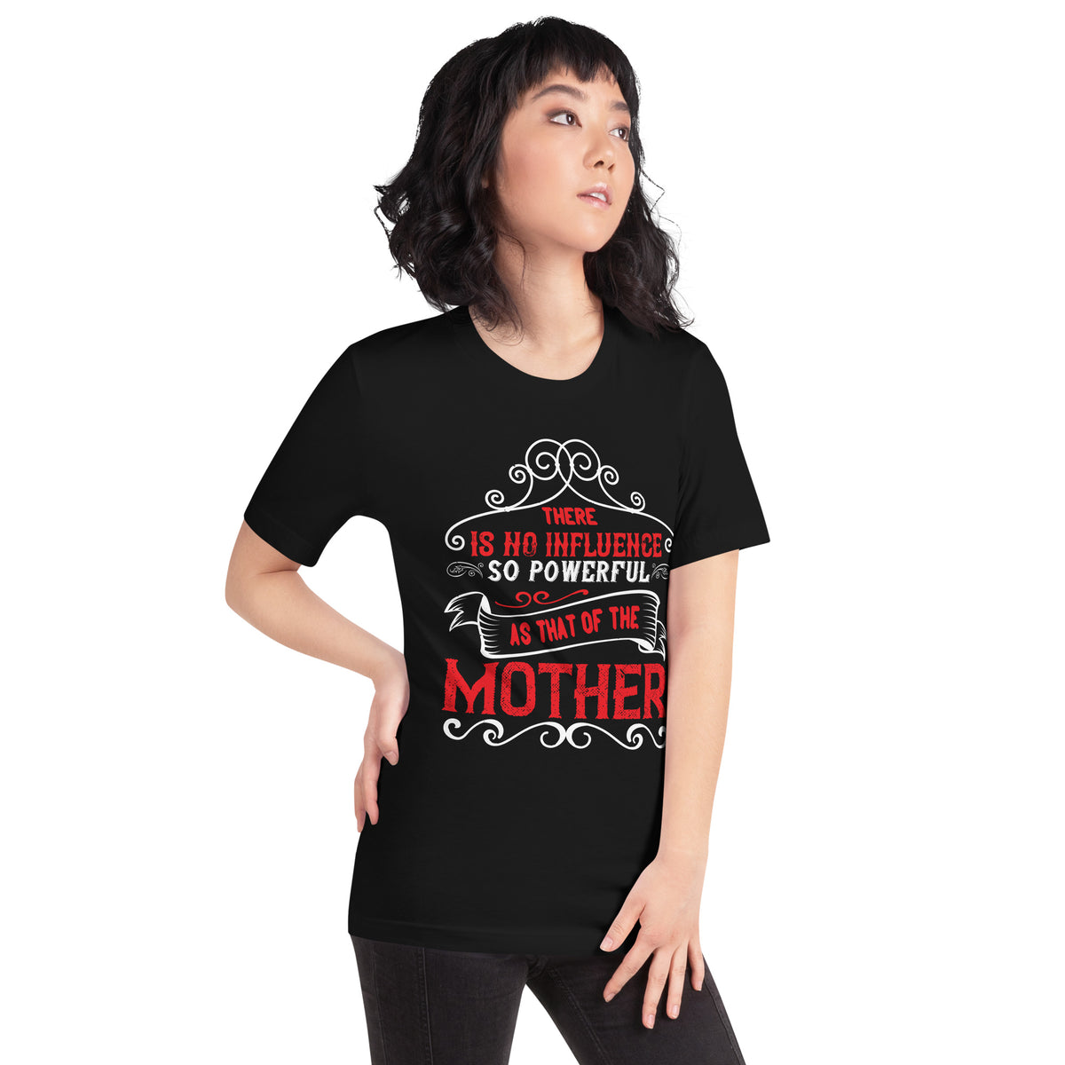 There Is No Influence So Powerful as That of the Mother – Red Banner Unisex T-Shirt