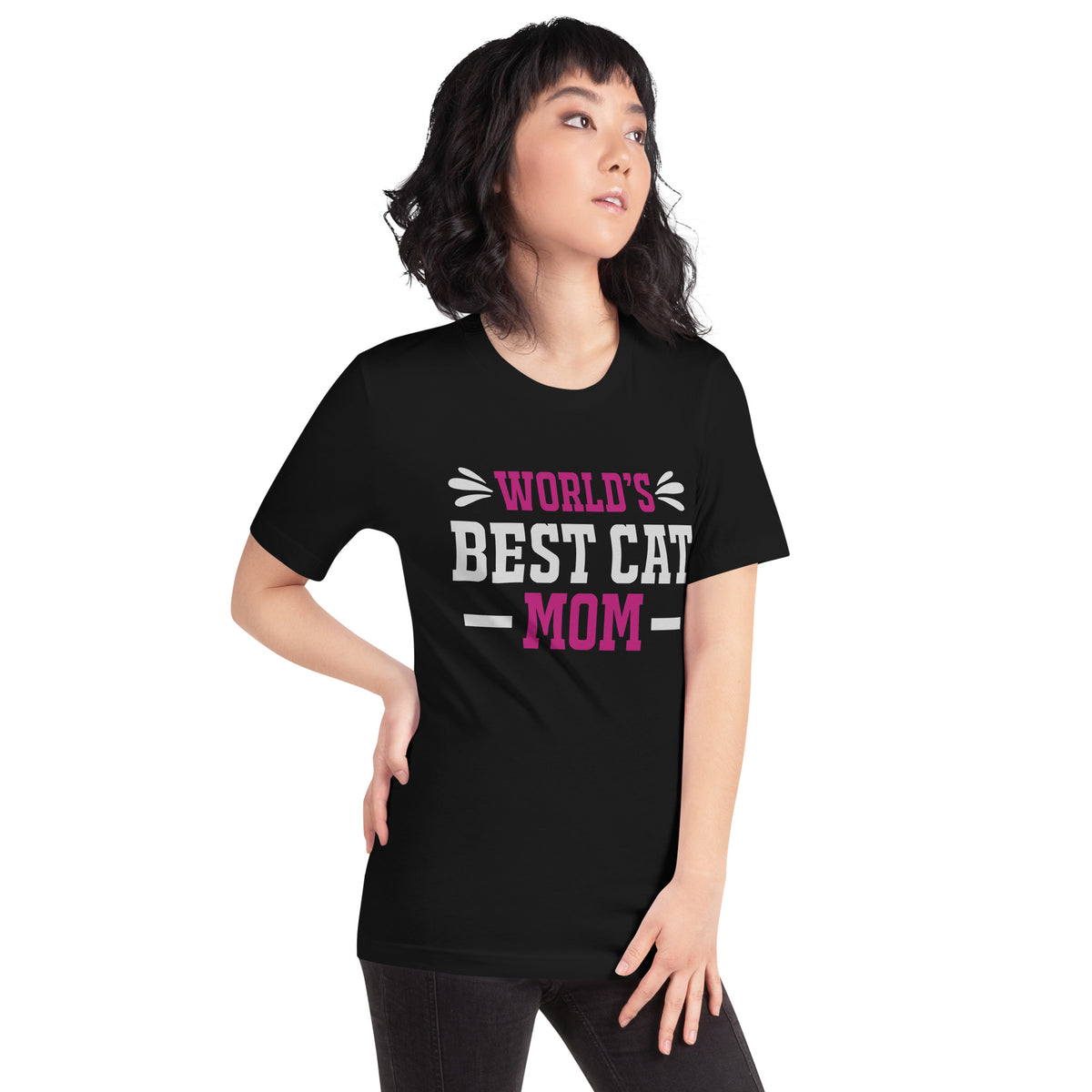 World's Best Cat Mom – Classic Pink Unisex T-Shirt