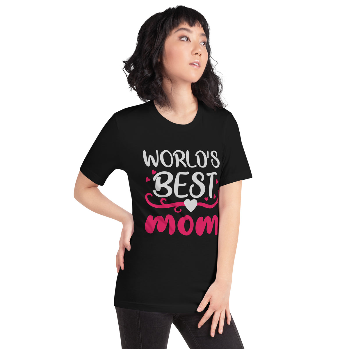 World's Best Mom – Pink Script Unisex T-Shirt