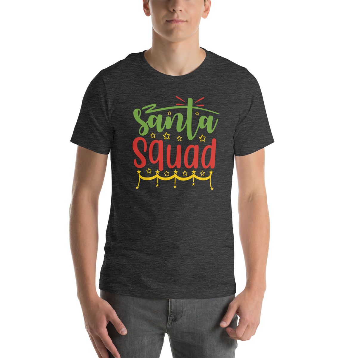 Santa Squad Christmas – Starry Garland Unisex T-Shirt
