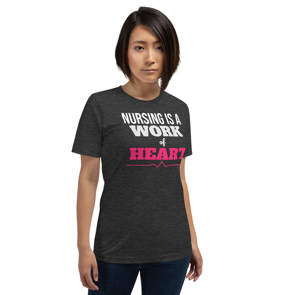 Nursing Is a Work of Heart Valentine's Day Unisex T-Shirt