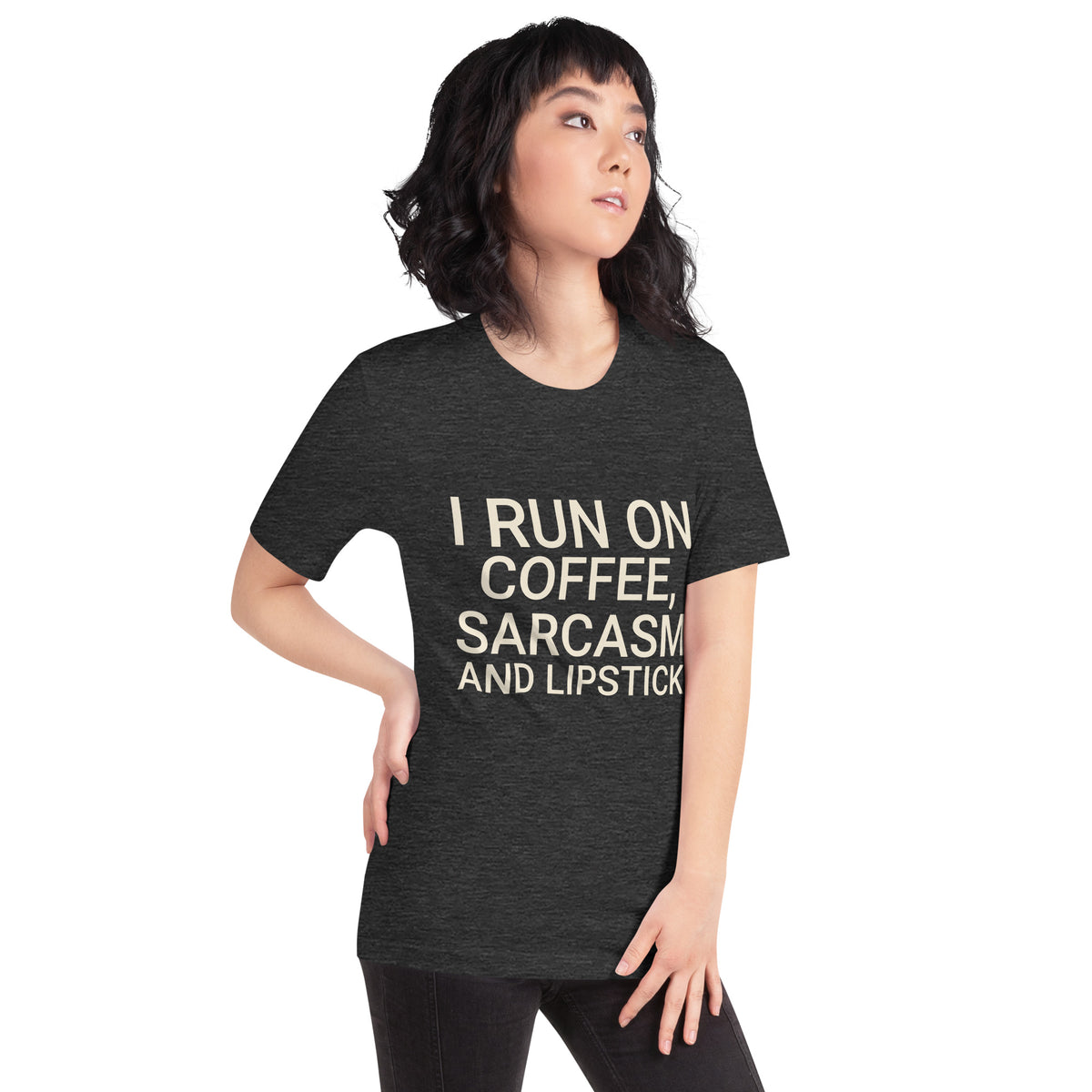 I Run on Coffee, Sarcasm and Lipstick Unisex T-Shirt