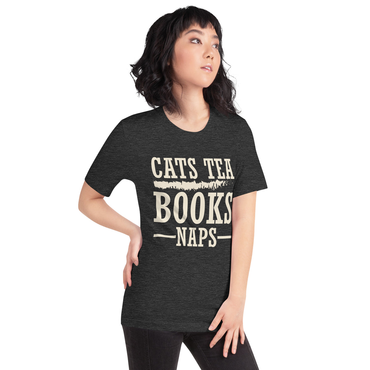 Cats Tea Books Naps Unisex T-Shirt