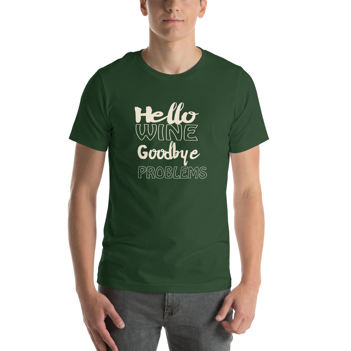 Hello Wine, Goodbye Problems Unisex T-Shirt