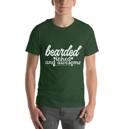 Bearded, Inked and Awesome Unisex T-Shirt