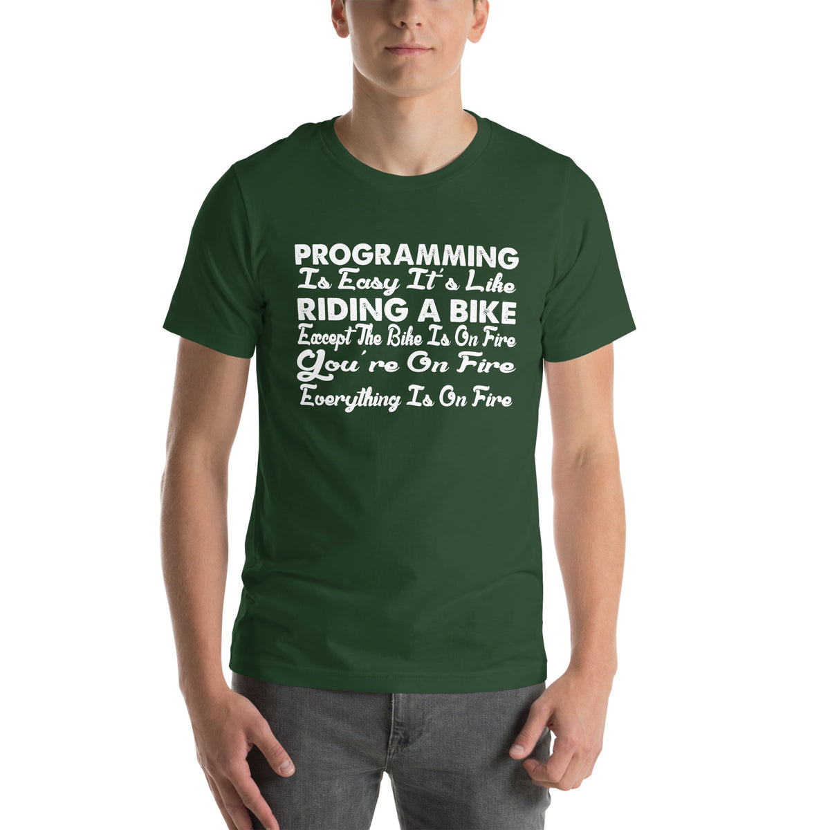 Programming Is Easy, It's Like Riding a Bike Unisex T-Shirt