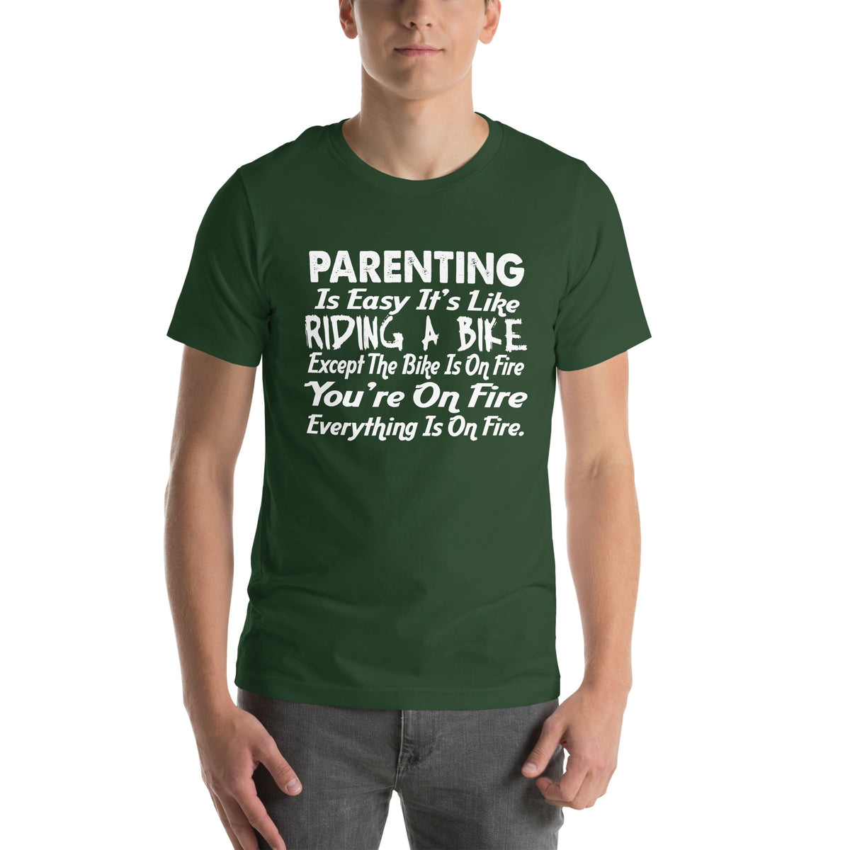 Parenting Is Easy, It's Like Riding a Bike Unisex T-Shirt