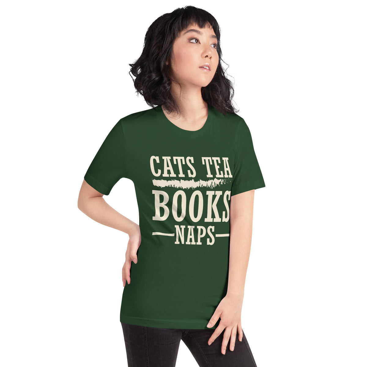 Cats Tea Books Naps Unisex T-Shirt