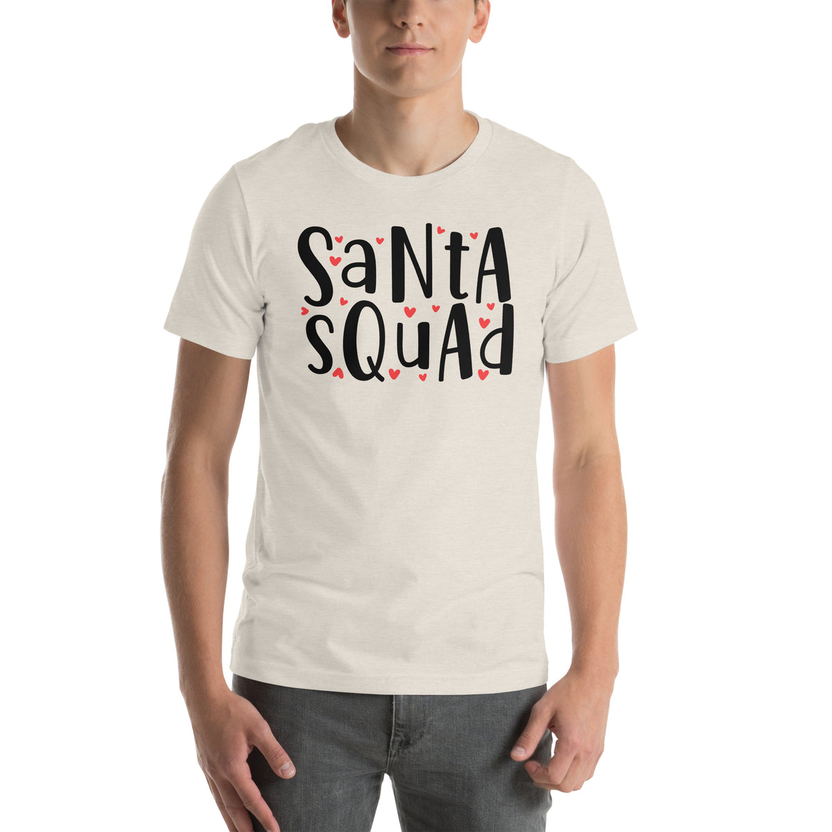 Santa Squad Christmas – Bold Black Letters Unisex T-Shirt