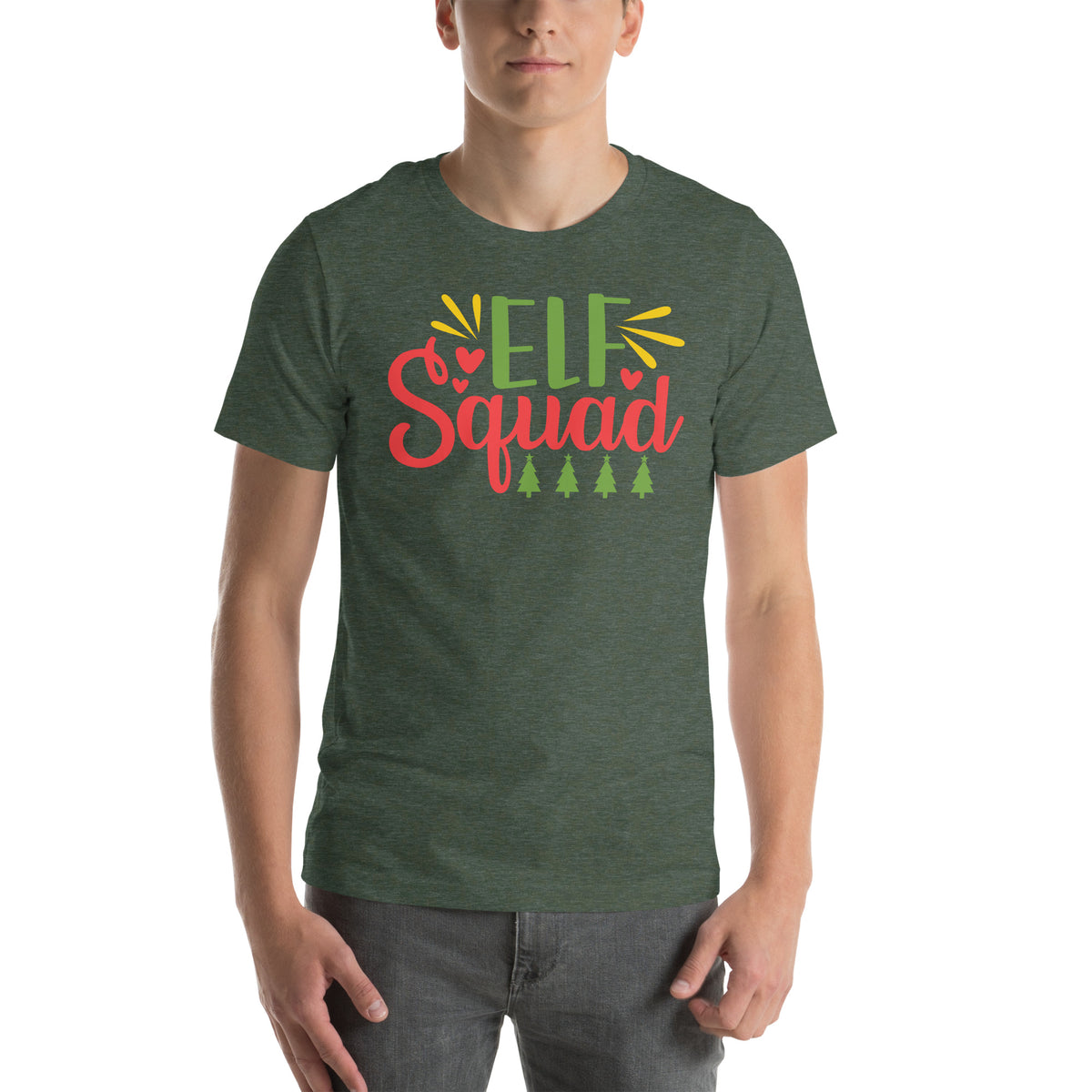 Elf Squad Christmas – Pine Trees Unisex T-Shirt