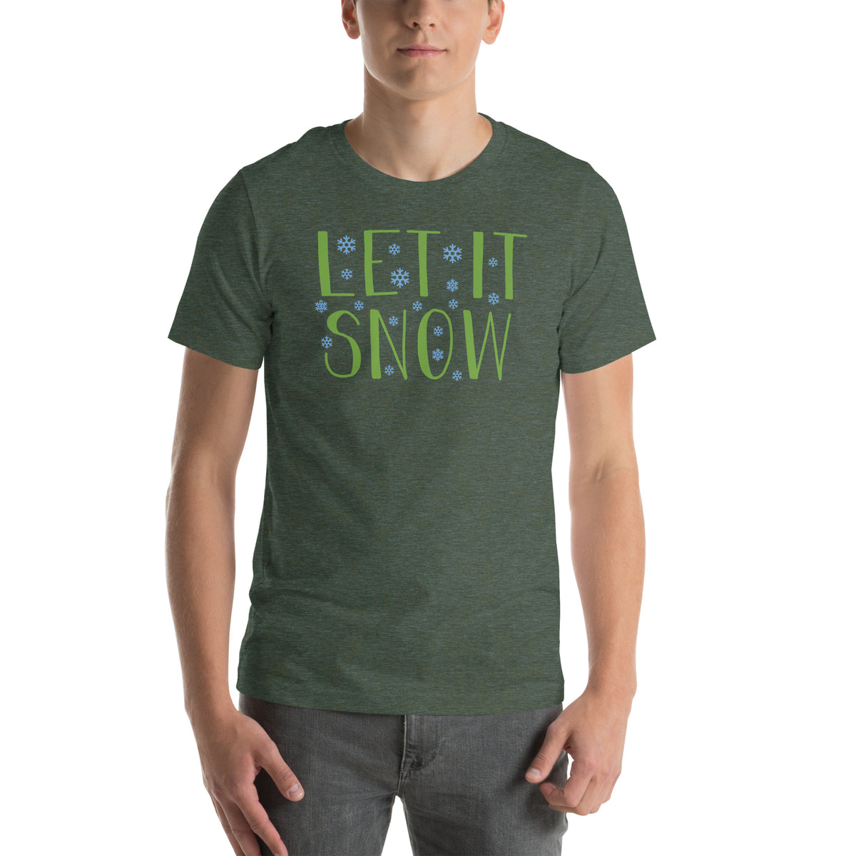 Let It Snow Christmas – Snowflakes Unisex T-Shirt