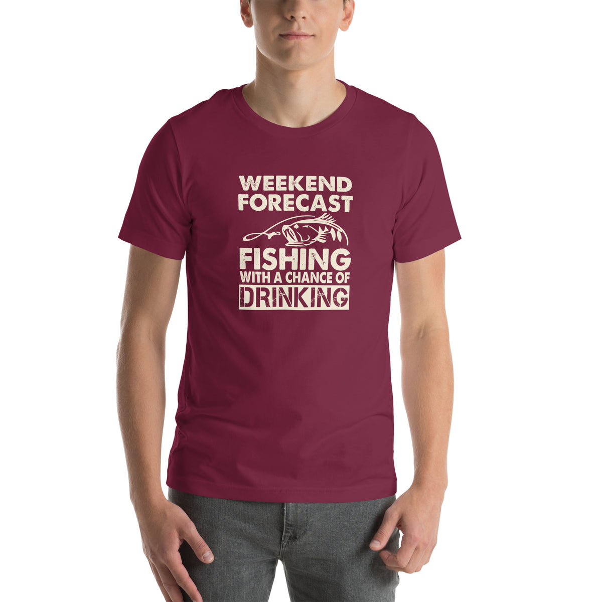 Weekend Forecast: Fishing with a Chance of Drinking Unisex T-Shirt