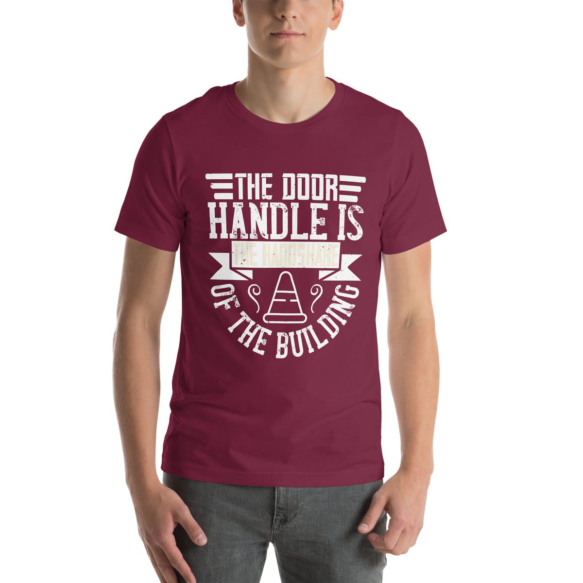 The Door Handle Is the Handshake of the Building Unisex T-Shirt