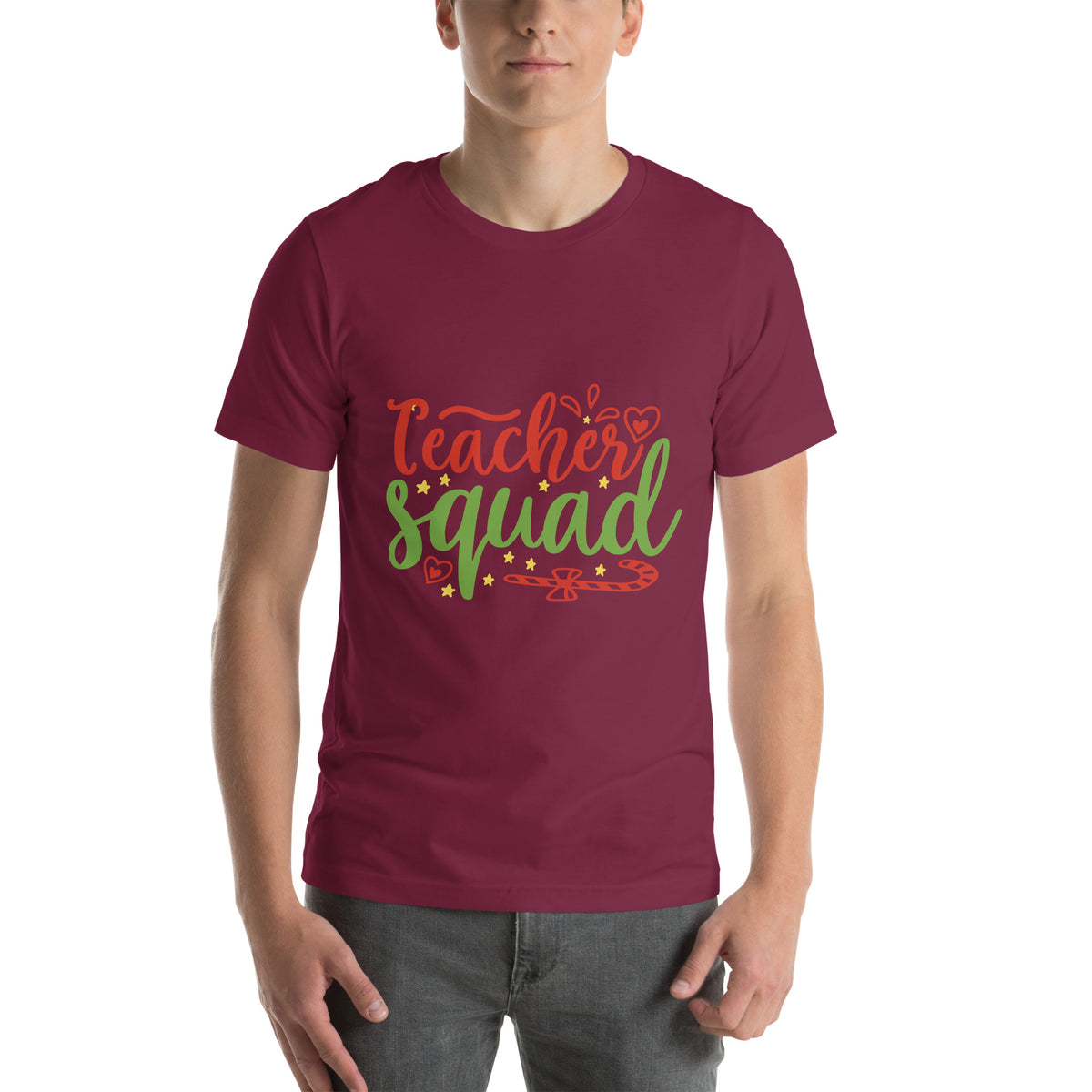 Teacher Squad Christmas – Candy Cane Unisex T-Shirt