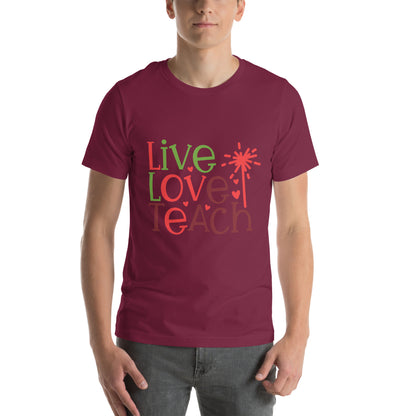 Live Love Teach Christmas – Sparkler Unisex T-Shirt