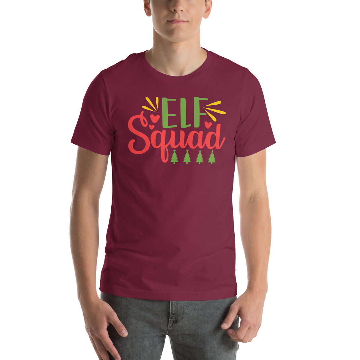 Elf Squad Christmas – Pine Trees Unisex T-Shirt