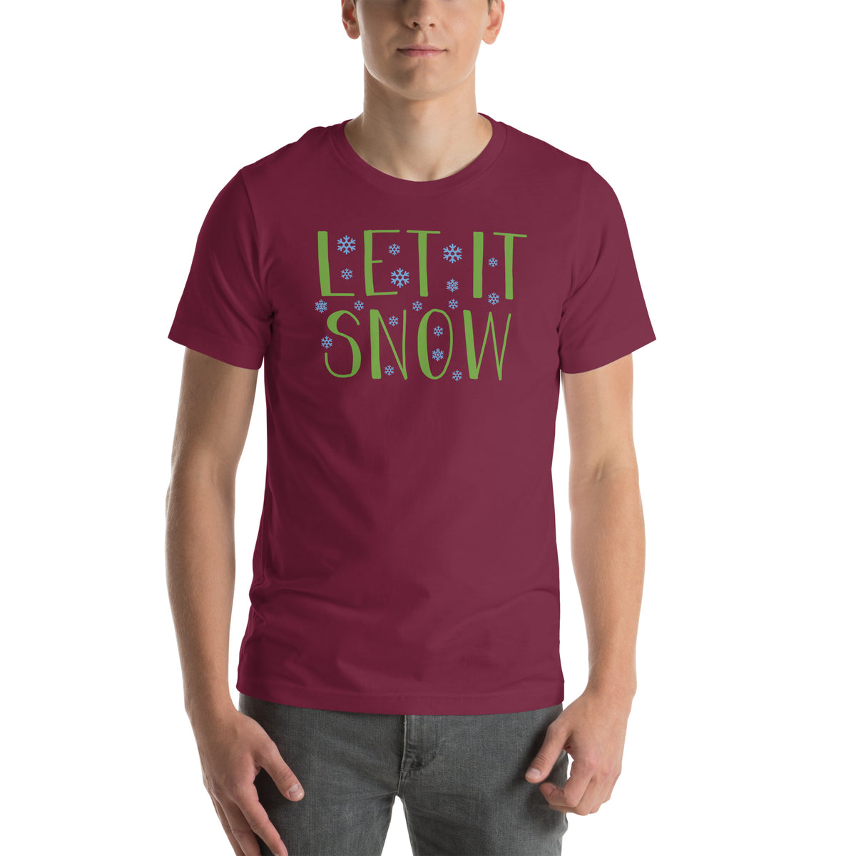 Let It Snow Christmas – Snowflakes Unisex T-Shirt